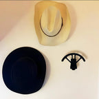Bantlou Adjustable Cowboy Hat Rack Holder, Wooden Cowboy Hat Wall Mount Stand for Wall Can Keeps Original Shape of Hat, 4-Speed Adjustable Western Hat Display, for Fedoras Hat Cowboy Hat Sun Hats