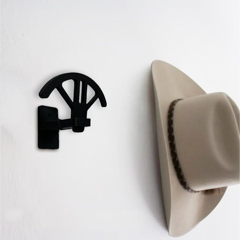 Bantlou Adjustable Cowboy Hat Rack Holder, Wooden Cowboy Hat Wall Mount Stand for Wall Can Keeps Original Shape of Hat, 4-Speed Adjustable Western Hat Display, for Fedoras Hat Cowboy Hat Sun Hats