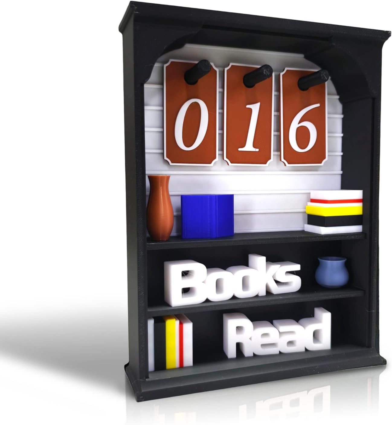 Books Read Tracker, Books Read This Year Counter for Reading Goal, Bookend Decor Book Accessories for Reader, Librarian and Teacher Reading Challenge Display