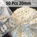 50PCS Removable Pom Poms Buttons for Hats, Faux Fur Pom Poms Keepers on Handmade Beanies, Hat Pom Pom Holder, Knitted Hat Making Fastener Tool, Pompom Holders for Knit Beanies and Toques