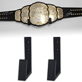 Wrestling Belt Wall Display Holder Compatible with WWE Belts, Wooden Horizontal Championship Belt Hanger Wall Mount, Durable & Easy to Install Title Belts Rack Organizer