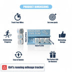 Falnvita Desk Running Mileage Tracker for Recording Mileage Running Pedometer & Goal Setter, Fitness Motivation Display for Runners, Marathon Training Gift (Black Boys)