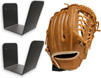 Metal Baseball Glove Wall Mount Holder 2 Pack [Invisible Floating Keeps Glove Shape][No Drilling][Space-Saving Storage] Sports Decor Display for Bedroom or Man Cave, Great Gift for Players
