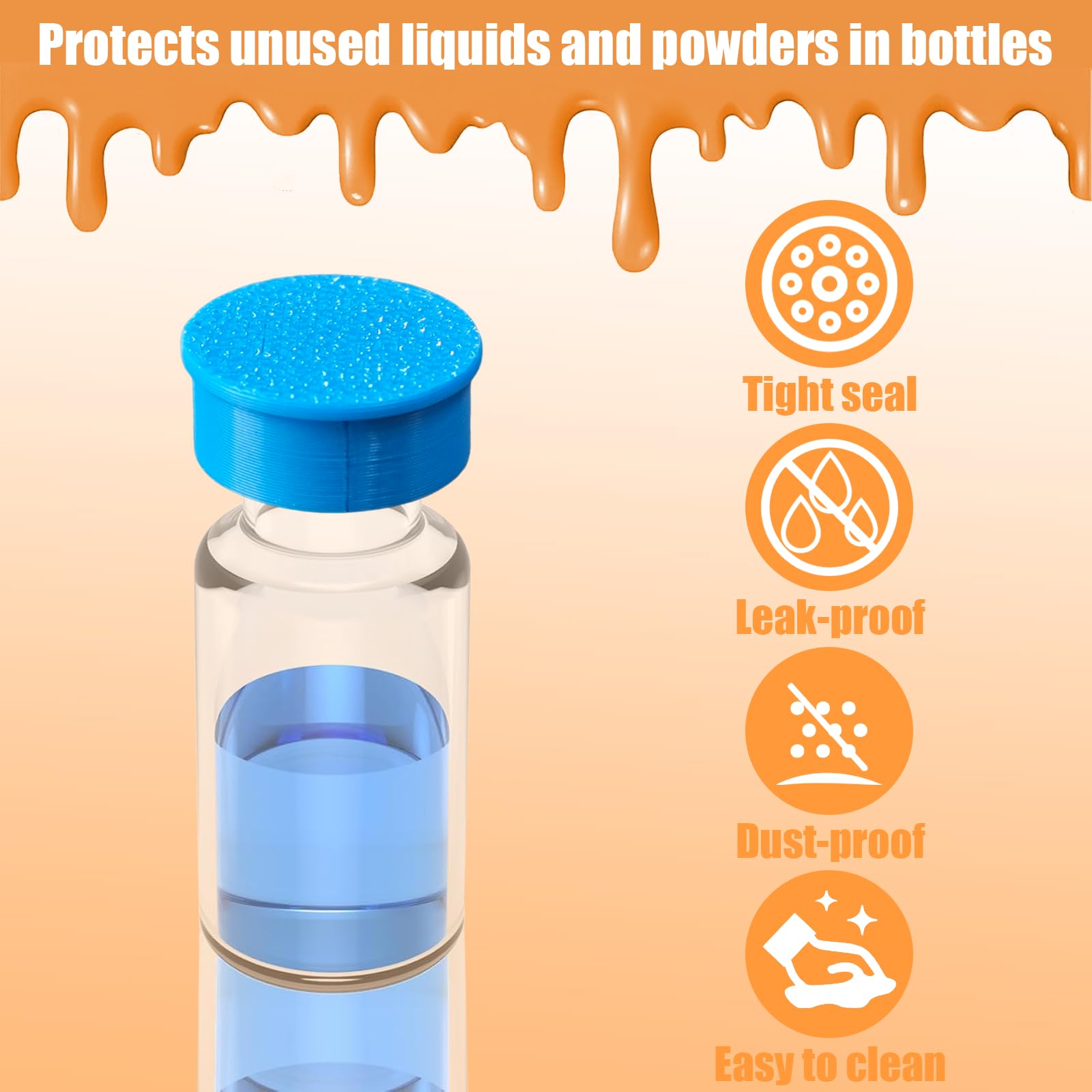 9 Pack 13mm Protective Vial Caps for 3ml Vials[Easy Identification & Lab Sample Organization][Reusable Plastic Safety Covers] 3ml Vials for Injection