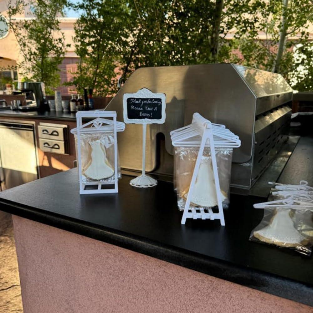 liwupro Mini Cookie Rack, Mini Biscuit Holder for Displaying Biscuits, Mini Decorative Biscuit Hanger for Tea Parties/Family Gatherings/Children's Parties, Biscuit Rack with 10 Mini Hangers