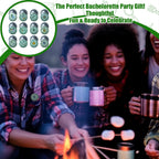 Camp Bachelorette Party Badges, Set of 12 Bachelorette Party Gift Badges for Bachelorette Party Kinds with Unique Titles