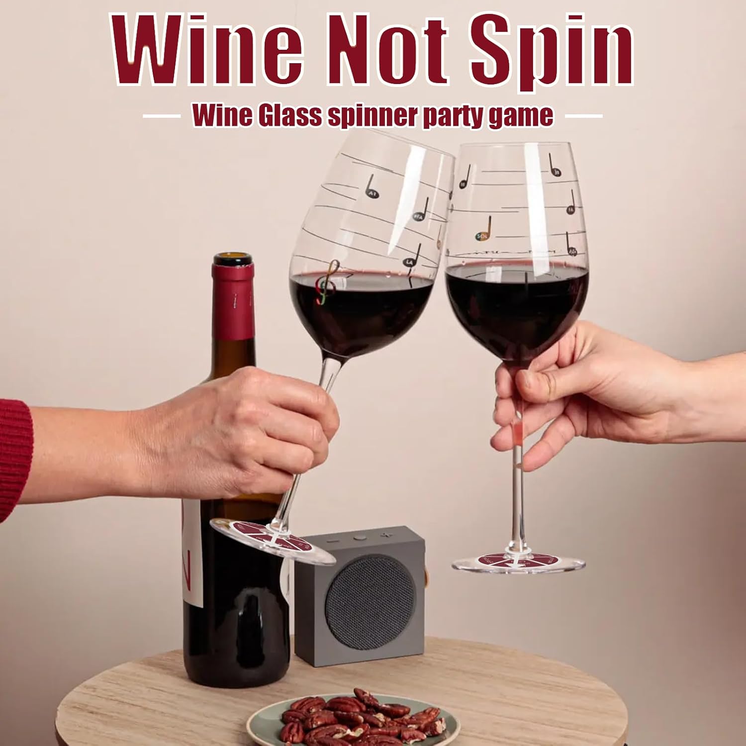 Wine Not Spin-Party Drinking Games for Adults, 18pcs Party Drinking Game for Game Nights, Funny Wine Spinner Party Game, Roulette Drinking Game for Adults Bachelorette Party Couples Novelty Gift