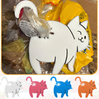 4PCS Funny Cat Butt Bread Clip, 3D Printed Cat Butt Bag Clips for Cat Lovers, Reusable Bread & Chip Bag Sealer Quirky Kitchen Gadget Home Decor Gift