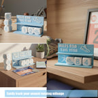 Falnvita Desk Running Mileage Tracker for Recording Mileage Running Pedometer & Goal Setter, Fitness Motivation Display for Runners, Marathon Training Gift (Black Boys)