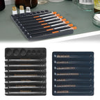 Aesthetic Practitioner Syringe Tray with Slot Label, Bamboo Aesthetic Physician Syringe Preparation Tray, Syringe Tray for Aestheticians and Nurses, Syringe Storage Tray with 7 Flutes (Black)