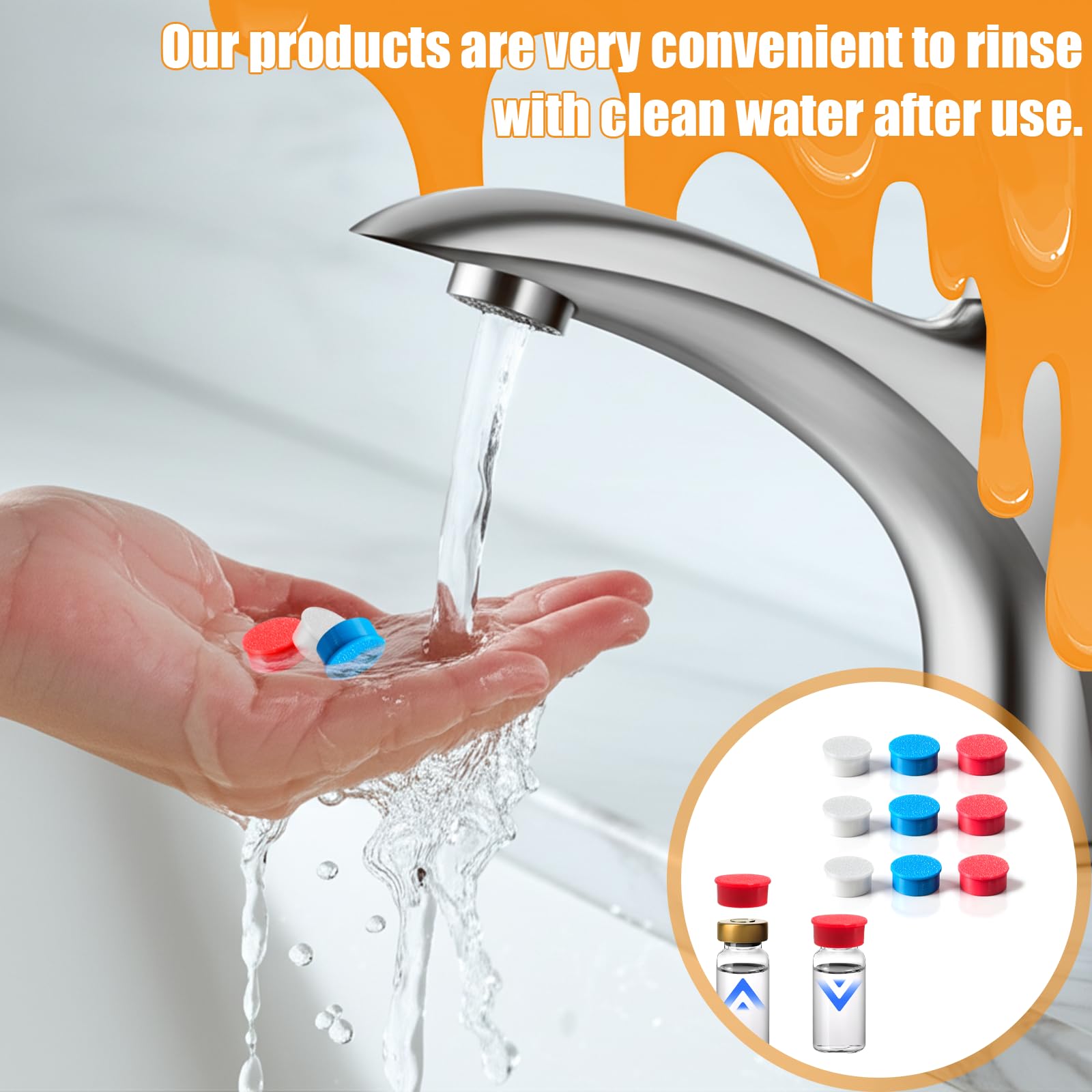 9 Pack 13mm Protective Vial Caps for 3ml Vials[Easy Identification & Lab Sample Organization][Reusable Plastic Safety Covers] 3ml Vials for Injection