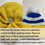 50PCS Removable Pom Poms Buttons for Hats, Faux Fur Pom Poms Keepers on Handmade Beanies, Hat Pom Pom Holder, Knitted Hat Making Fastener Tool, Pompom Holders for Knit Beanies and Toques