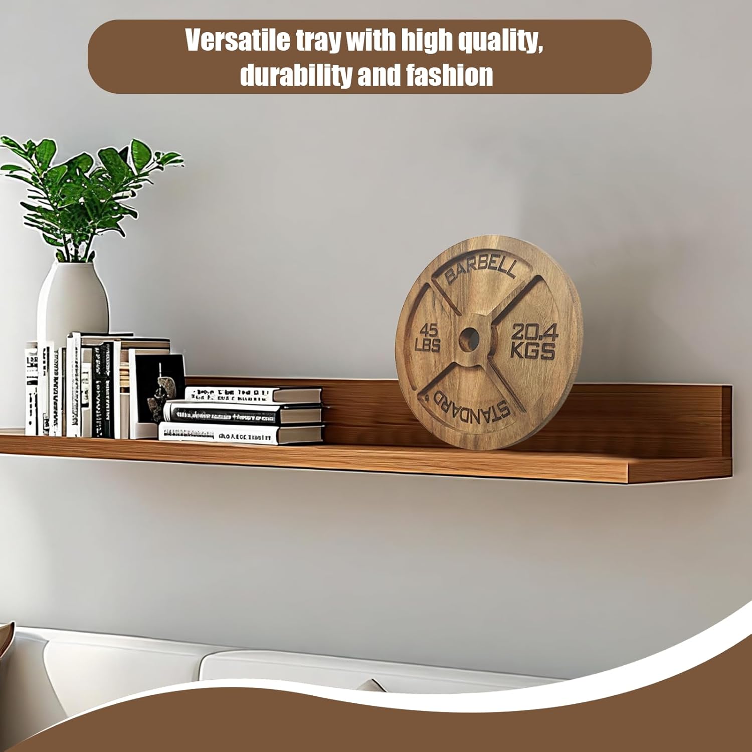 DAUCHVNY Weight Plate Cheese Tray, 45 lbs Weight Plates Charcuterie Plate Tray, Deli Plates for Meats and Cheese (Measures 13" (does not weigh 45lbs))