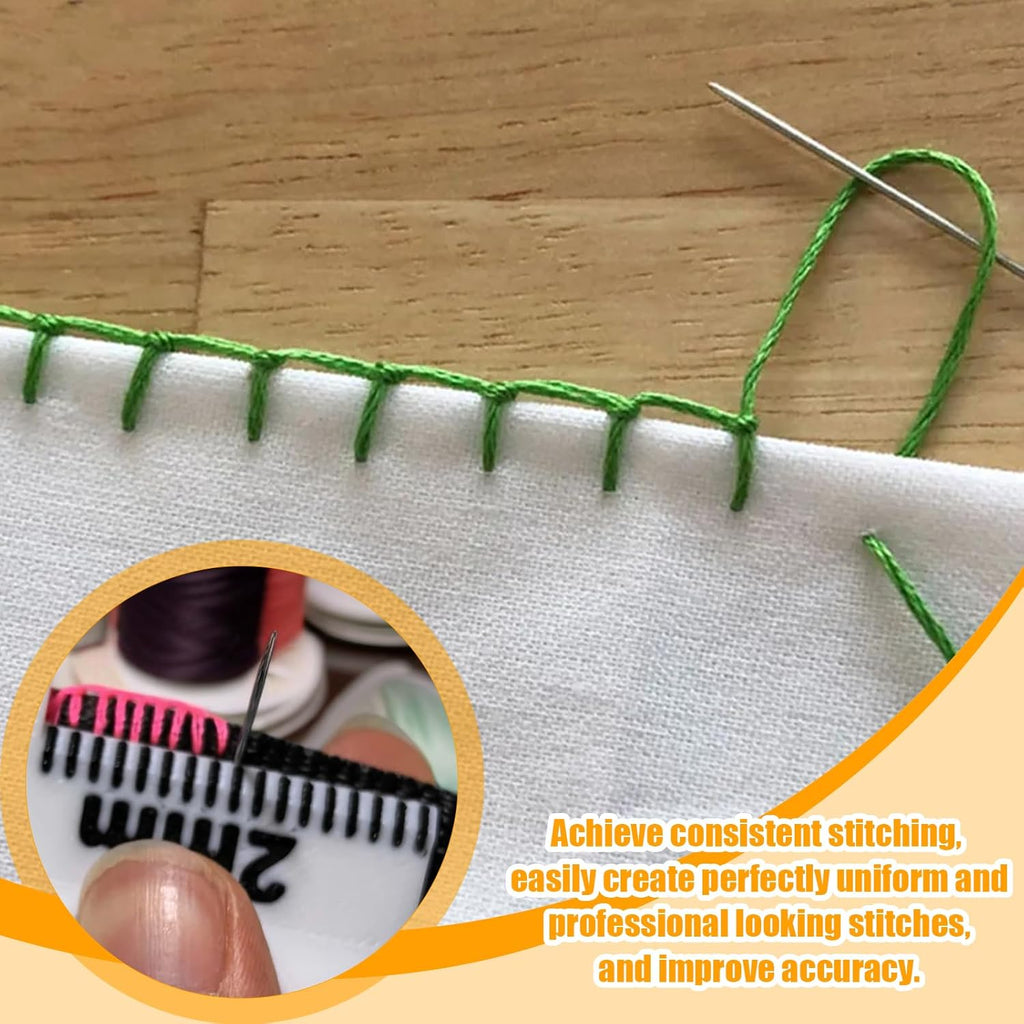 Sewing Templates, Sewing Template Kit for Consistent Stitches, Equal Stitch Sewing Templates with 3 Sizes (4mm, 3mm and 2mm), Quilting and Sewing Aids, DIY Sewing Tools