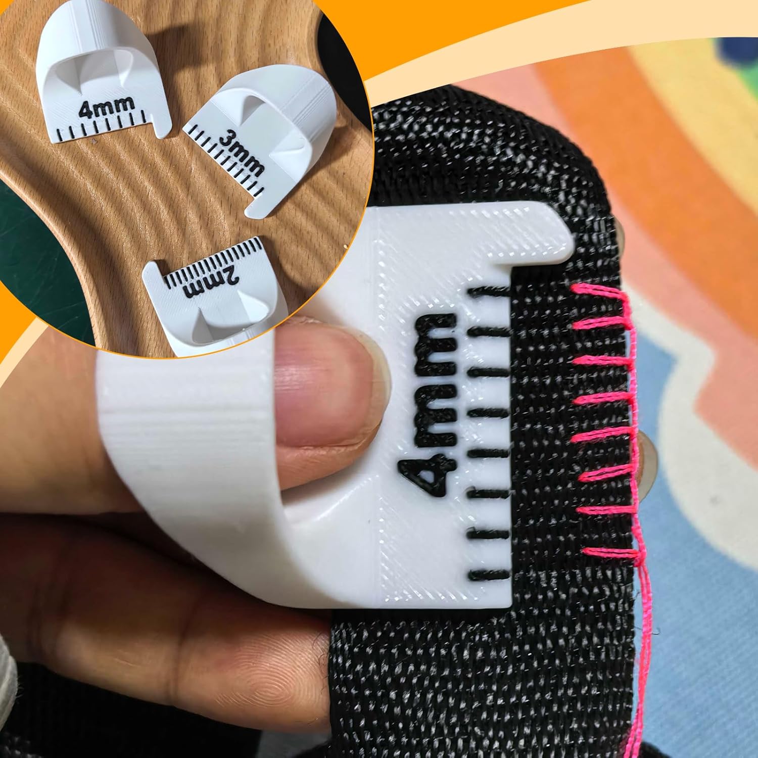 Sewing Templates, Sewing Template Kit for Consistent Stitches, Equal Stitch Sewing Templates with 3 Sizes (4mm, 3mm and 2mm), Quilting and Sewing Aids, DIY Sewing Tools