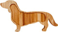 Bantlou Dachshund Dog Shape Bamboo Cheese Tray Platter Servers - Ultra-Thick 0.8" Serving Board for Parties and Unique Gift
