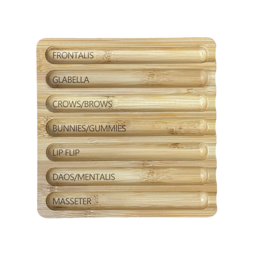 Aesthetic Practitioner Syringe Tray with Slot Label, Bamboo Aesthetic Physician Syringe Preparation Tray, Syringe Tray for Aestheticians and Nurses, Syringe Storage Tray with 7 Flutes (Black)