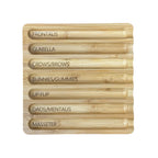 Aesthetic Practitioner Syringe Tray with Slot Label, Bamboo Aesthetic Physician Syringe Preparation Tray, Syringe Tray for Aestheticians and Nurses, Syringe Storage Tray with 7 Flutes (Black)