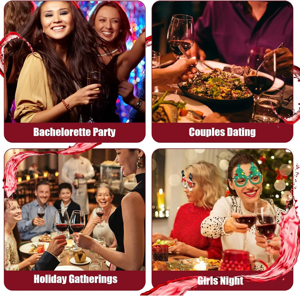 Wine Not Spin-Party Drinking Games for Adults, 18pcs Party Drinking Game for Game Nights, Funny Wine Spinner Party Game, Roulette Drinking Game for Adults Bachelorette Party Couples Novelty Gift